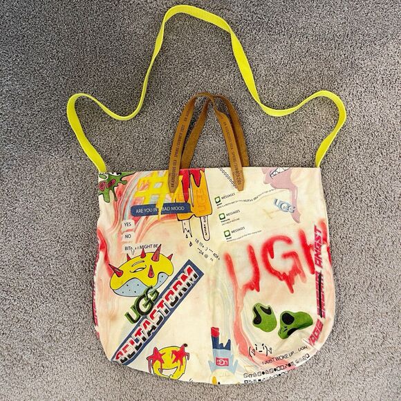 UGG Tote Bag Pop Angeles Canvas Crossbody An Audacious Spring/Summer Purse - Picture 1 of 5